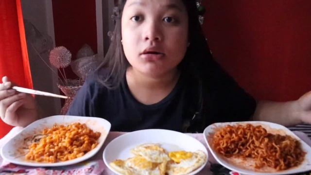 SAMYANG original hot chicken & carbonara flavor | MUKBANG смотреть онлайн