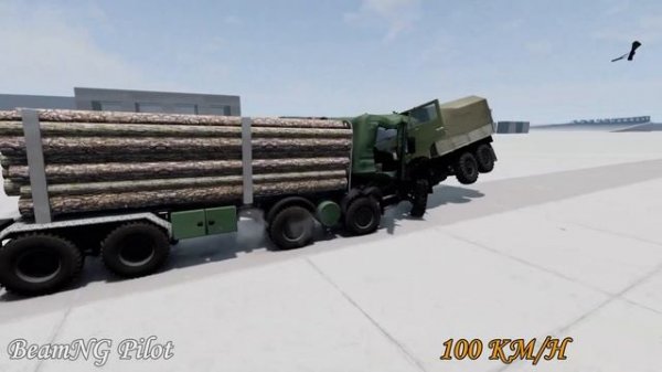 Scania vs KAMAZ 4310! 150 KM/H - BeamNG Pilot
