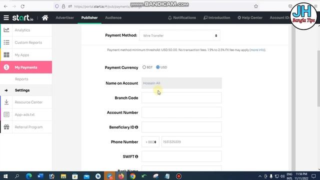 How To Setup Start.io islami bank Payment Method।start.io Bank Account Step | Withdraw and settings смотреть онлайн