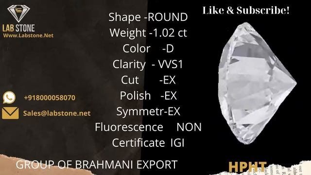 ROUND BRILLIANT CUT HPHT DIAMOND 1.02 CARAT D VVS 2 смотреть онлайн