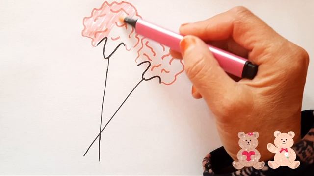 drawing a flower for children |балаларға гүл салу | рисунок цветка для детей смотреть онлайн
