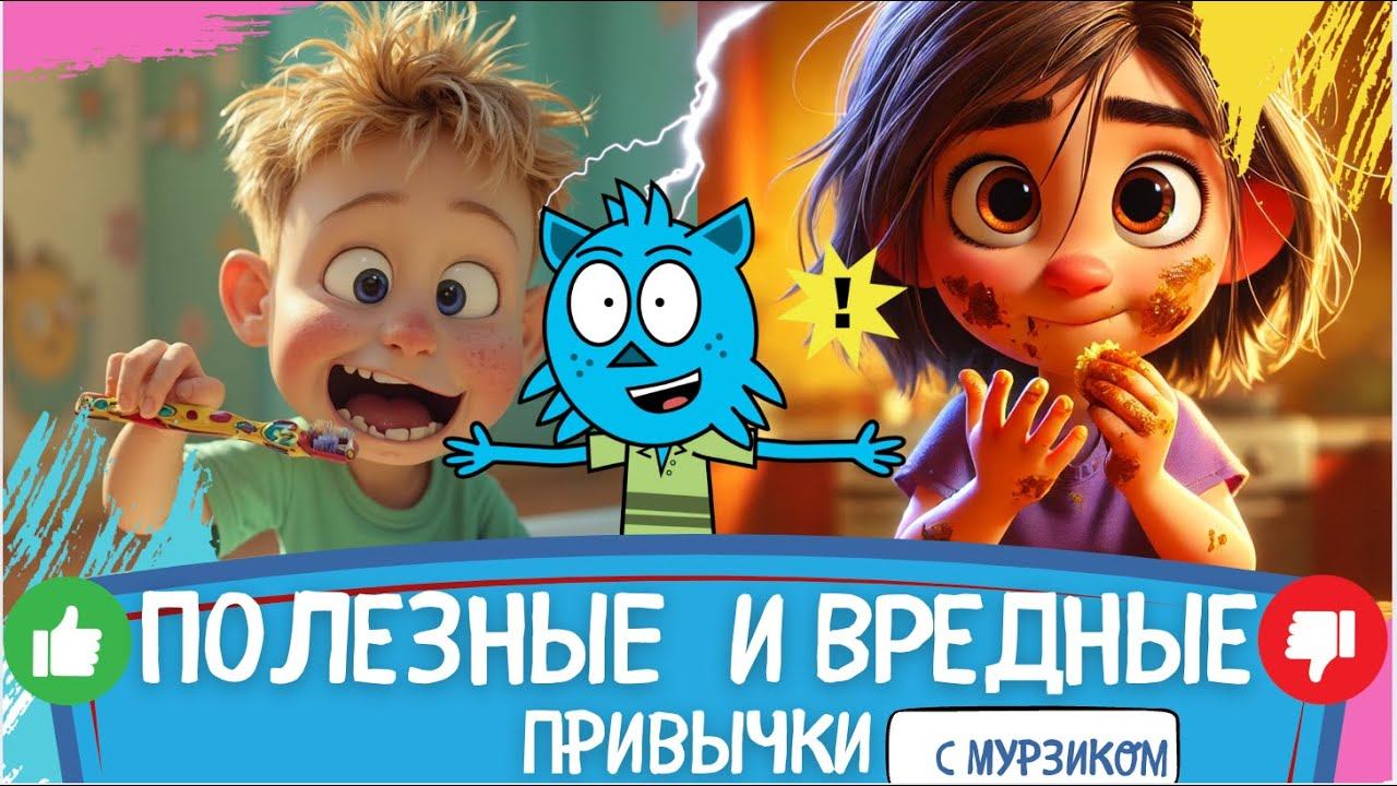 Полезные и вредные привычки  Кто победит? Мурзик объясняет!