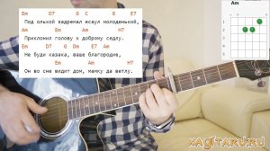 А. Розенбаум - ЕСАУЛ МОЛОДЕНЬКИЙ. На простых аккордах с разбором, на гитаре