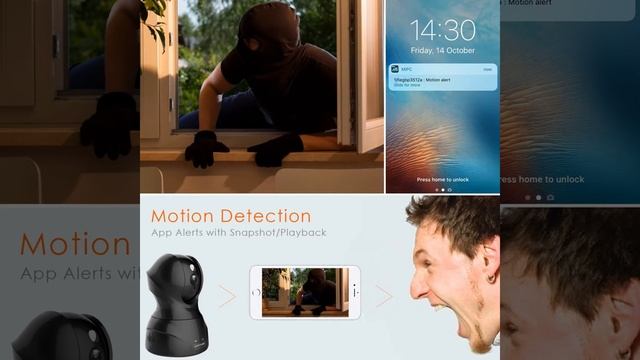 Kamtron Wireless Security Camera, HD WiFi Security Surveillance IP Camera Home Monitor смотреть онлайн