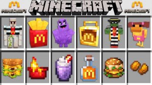 МОД НА ВСЕ МЕНЮ МАКДОНАЛЬДС ХЭППИ МИЛ В МАЙНКРАФТ! MCDONALDS X MINECRAFT HAPPY MEAL ADDON MINECRAFT
