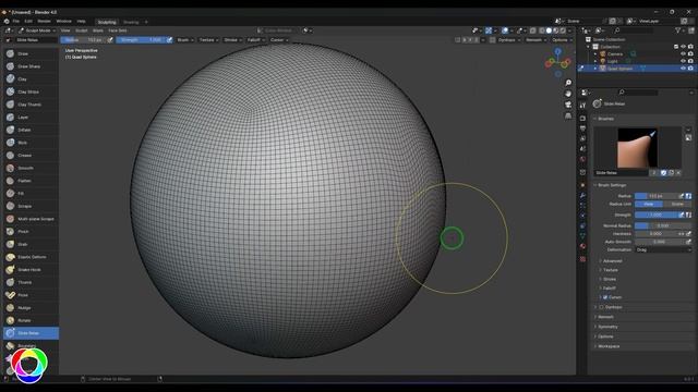 SLIDE RELAX BRUSH - Digital Sculpting Basics Tutorial in Blender - Part 19 смотреть онлайн