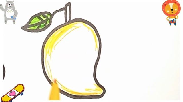 Draw Mangos 🥭 for kids. Bolalar uchun mango rasmini chizish. Рисуем манго для детей смотреть онлайн