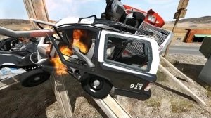 Аварии на высокой скорости BeamNG Drive #9
