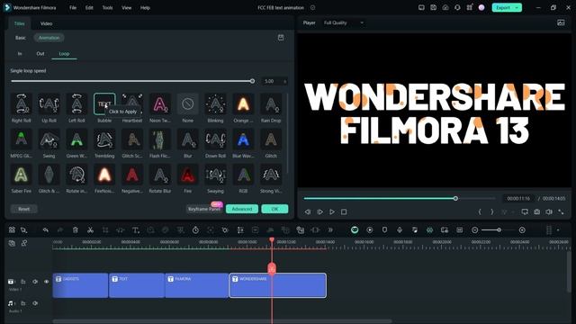 #NEW 1-click TEXT ANIMATION In Filmora 13 [UPDATED] ⭐⭐