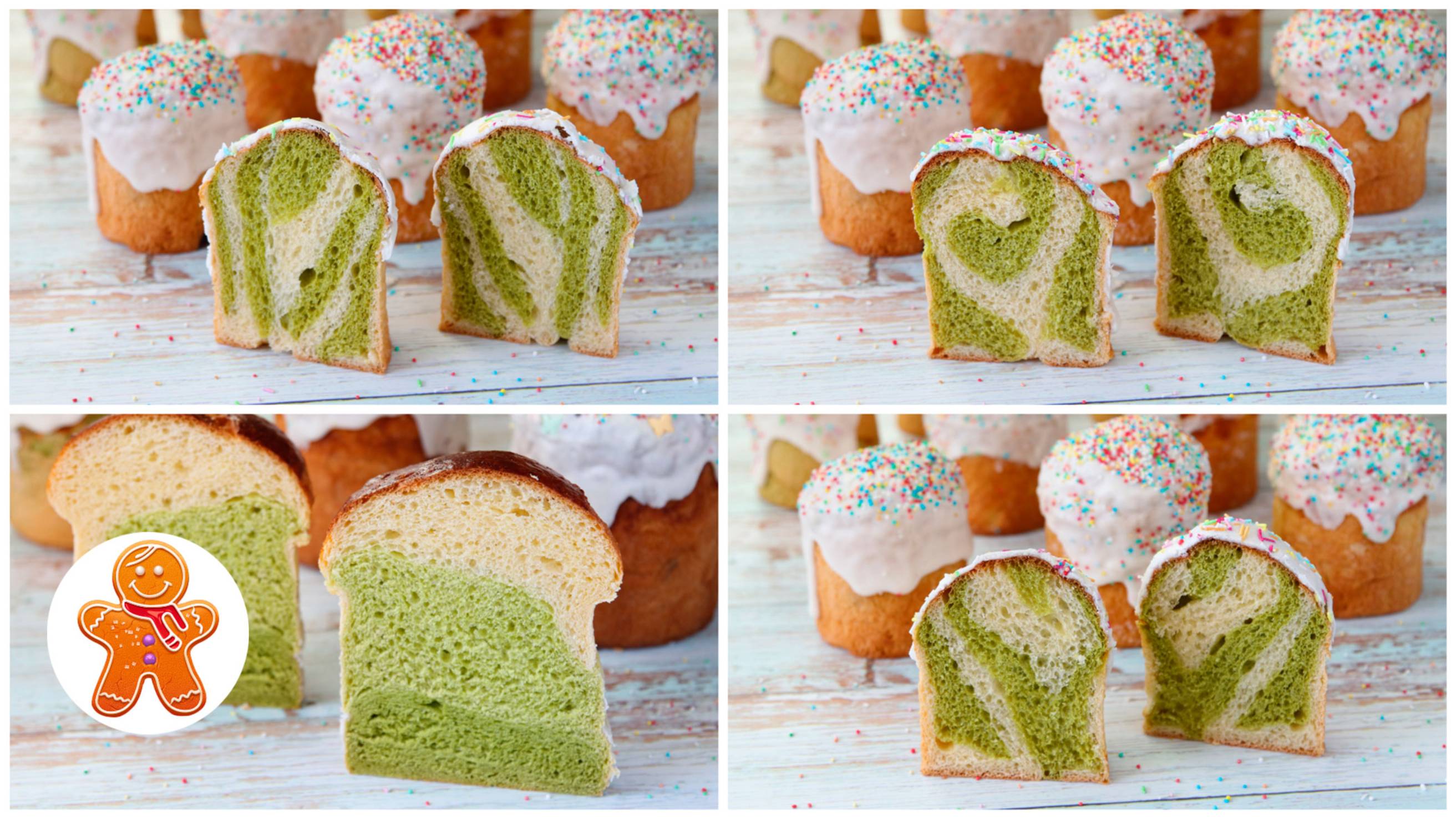 Куличи Мраморные разноцветные