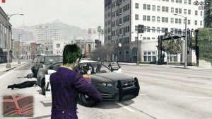 Joker Attacks Los Santos Police Department | GTA 5 mods | PC gameplay