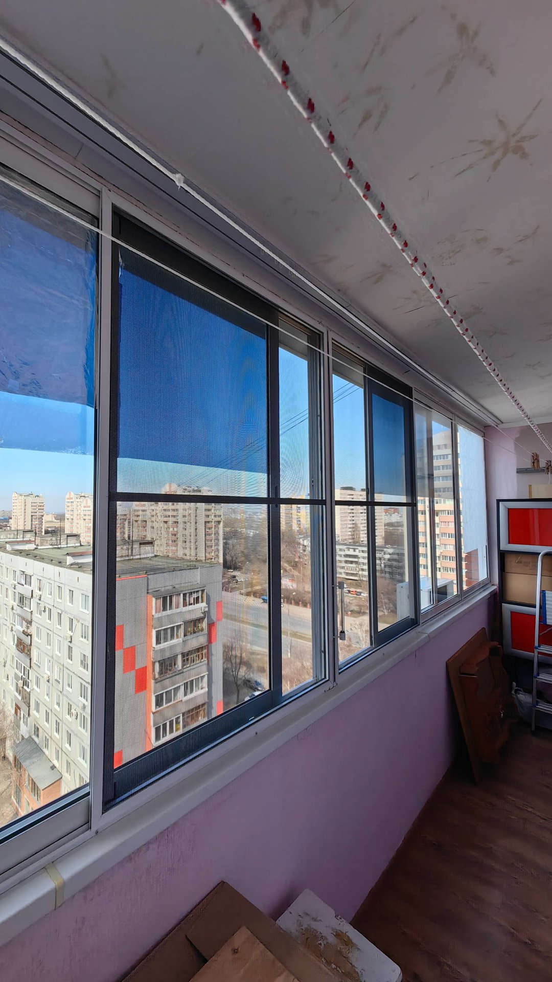 Москитные сетки на раздвижные алюминиевые окна в Тольятти #МоскитныеСеткивТольятти