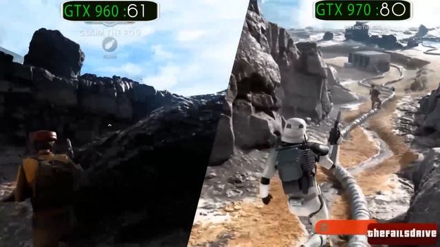 STAR WARS BATTLEFRONT GTX 960 VS GTX 970 | ULTRA | 1080p | 60 FPS смотреть онлайн