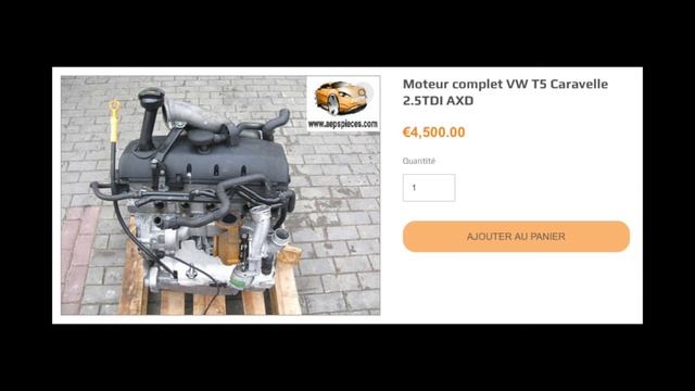 Moteur complet VW T5 Caravelle 2.5TDI AXD смотреть онлайн