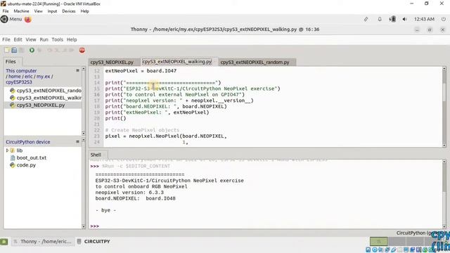 ESP32-S3-DevKitC-1/CircuitPython To Drive NeoPixel, Onboard And Offboard.