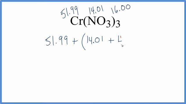 Molar Mass / Molecular Weight of Cr(NO3)3: Chromium (III) Nitrate смотреть онлайн