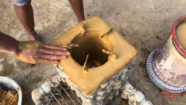 1000 Craft Ideas | Build Smart Wood Stove + BBQ From Gravel,Cement And Clay смотреть онлайн
