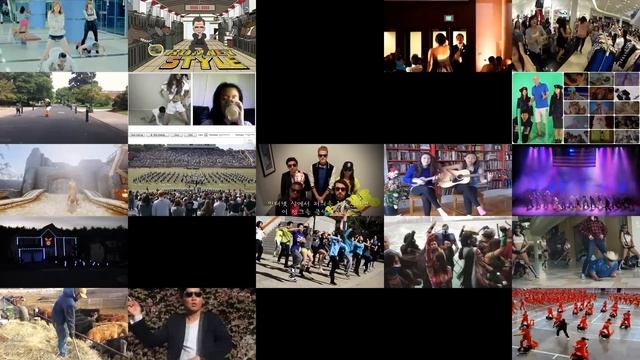 MULTIPLE PSY - GANGNAM STYLE PARODIES (강남스타일) AT ONCE! смотреть онлайн