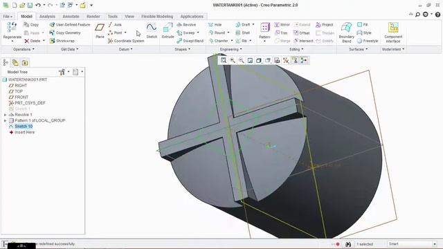 how to make a water tank | creo parametric tutorial смотреть онлайн