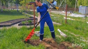 мотобур Huter GGD-300., шнек DDE DGA 250/800., удлинитель DDE EX 1000 испытание