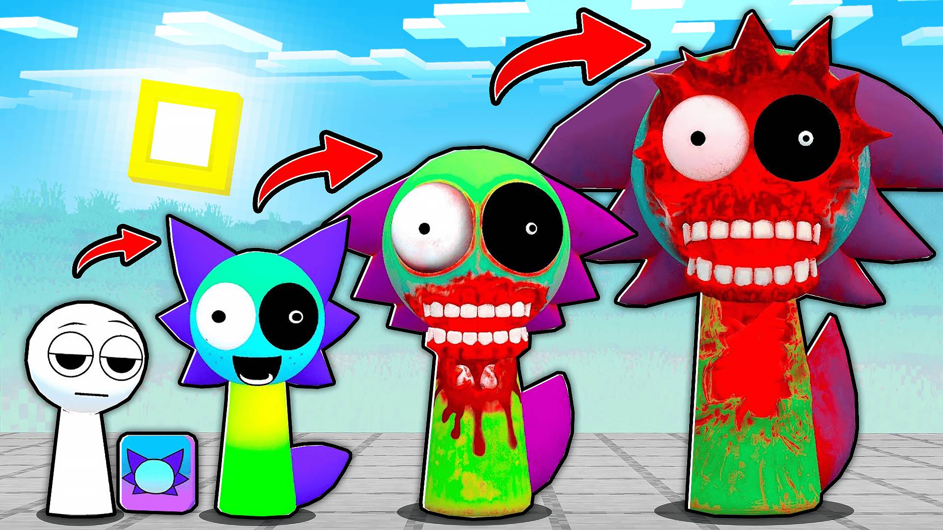 ЭВОЛЮЦИЯ СЕРНЫЙ СПРАНКИ В МАЙНКРАФТ 4 ФАЗА PYRAMIXED СПРУНКИ смотреть онлайн