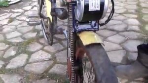 Электровелосипед с мотором от самоката.