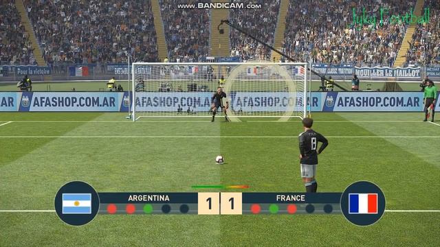 RONALDO, NEYMAR, SALAH, MESSI Penalty Shootout ( Argentina vs France ) - PES 2019 Gameplay смотреть онлайн