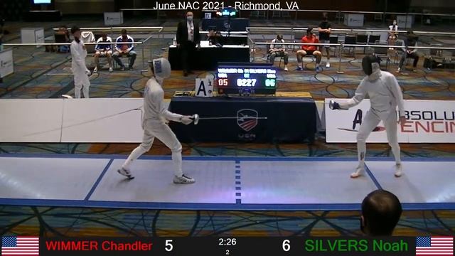 Strip A1, Cadet Men's Epee Semi-Final - June NAC 2021, Richmond VA смотреть онлайн