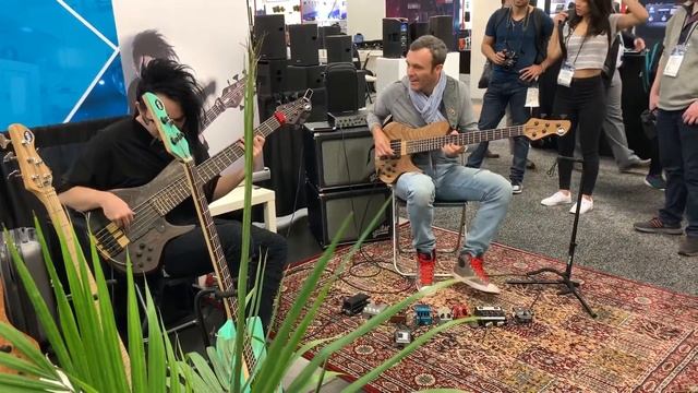 Henrik Linder and Janek Gwizdala perform at NAMM 2019 (Mattisson Bass booth) смотреть онлайн