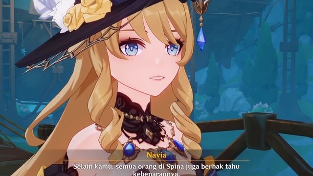 (5) navia, quest archon fontaine chap 4-2, lumine, dub jp sub id, genshin impact смотреть онлайн