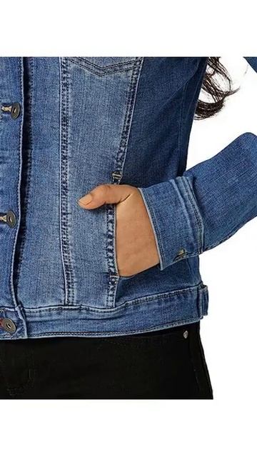 Wrangler Authentics Women's Stretch Denim Jacket смотреть онлайн