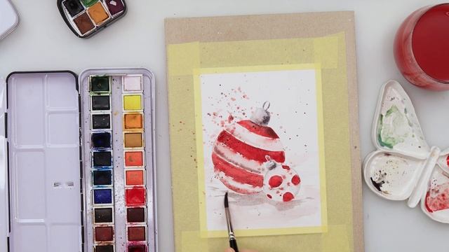 Watercolor holiday cards for beginners смотреть онлайн