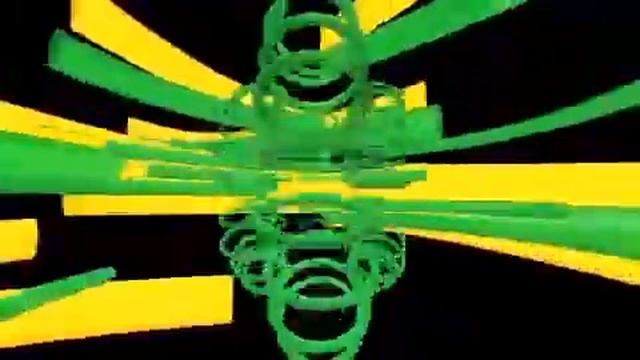Spinning Green Circle and Yellow Beam Semicircle Motion Background смотреть онлайн