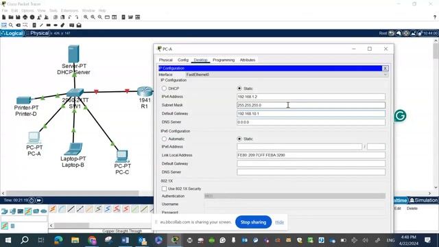 Configure Network and using DHCP Server Lab 9 using Packet tracer смотреть онлайн