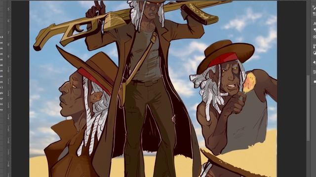 процесс рисования ковбой speedart смотреть онлайн