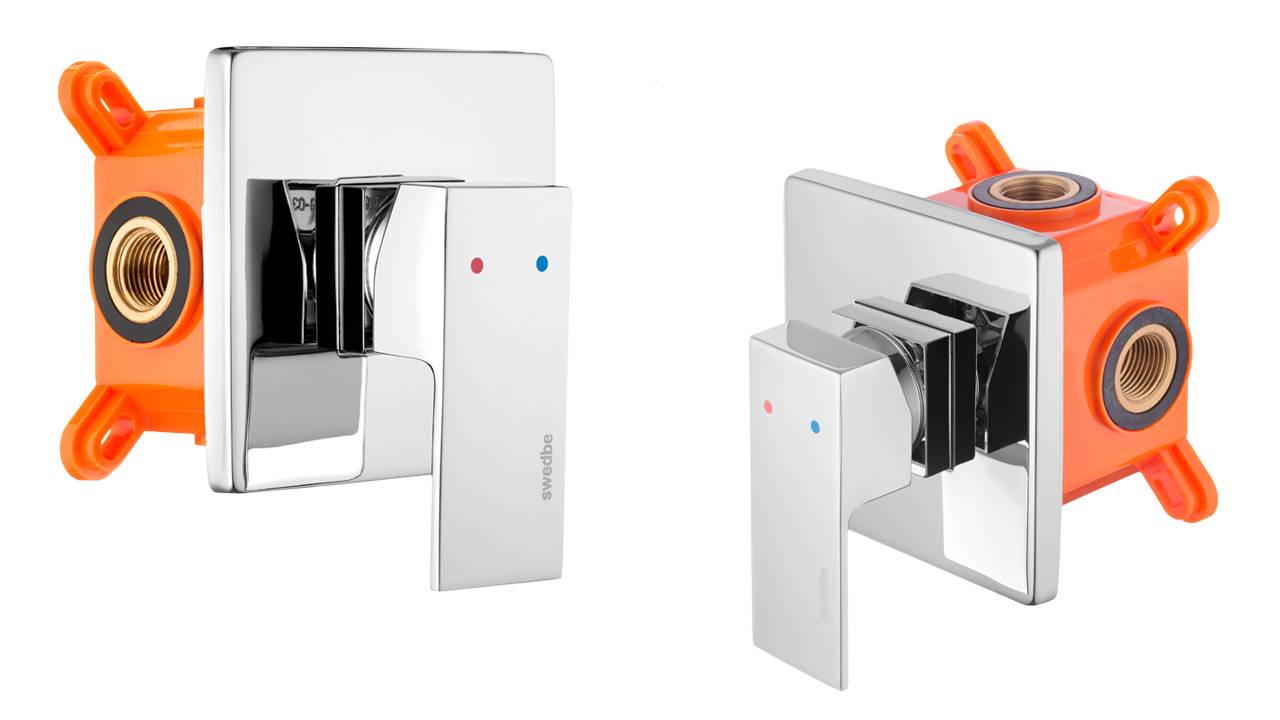 Распаковка встраиваемого смесителя в монтажном боксе Swedbe Platta 5522 смотреть онлайн