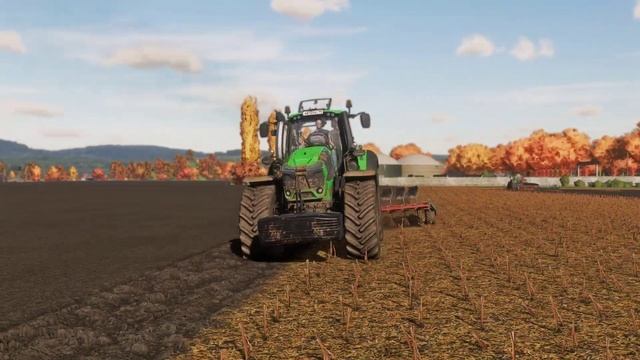 Farming Simulator 22 / Карта Сосновка / #125 DEUTZ FAHR 9340 TTV пашет поле смотреть онлайн