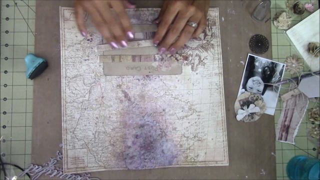 Beautiful mixed media layout. Prima Butterfly paper. Scraps of Elegance April kit. смотреть онлайн