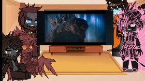 MonsterVerse Kaiju's react to «Godzilla vs Ion Dragon Full Fight» | Gacha Club