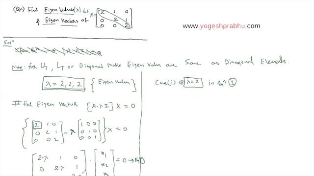 How to find eigen values and eigen vectors of upper triangular matrix. смотреть онлайн