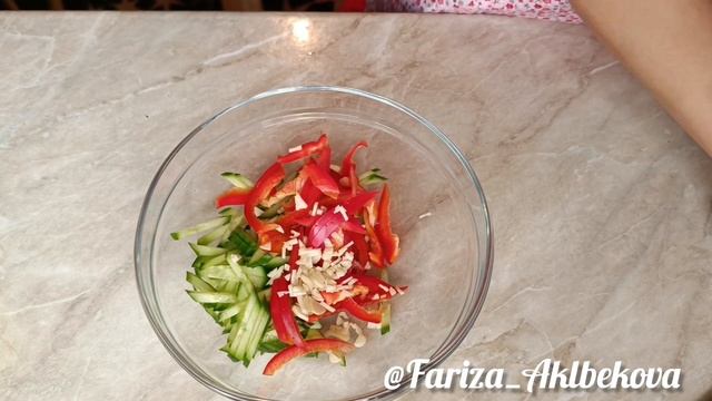 Фунчоза.Оңай және тез дайындалатын фунчоза салаты. смотреть онлайн
