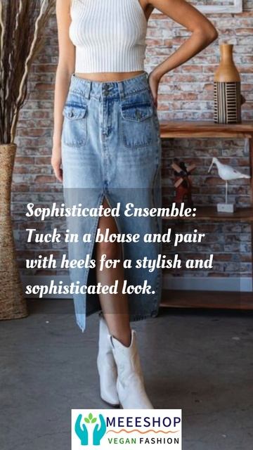 ✨ Slay in Style: Veveret Slit Denim Skirt Perfection! 👗💫 #shorts смотреть онлайн