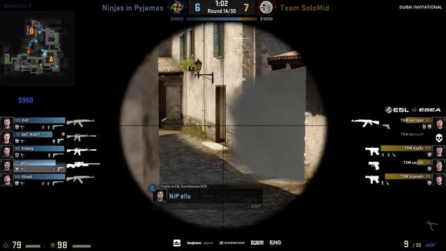 Team SoloMid vs. NiP Map 3 @ ESL ESEA Pro League by ceh9&CM смотреть онлайн