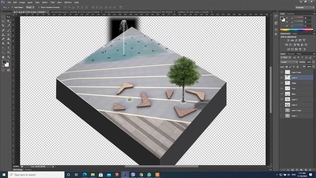 Landscape Architecture Perspective Section Rendering by Photoshop смотреть онлайн