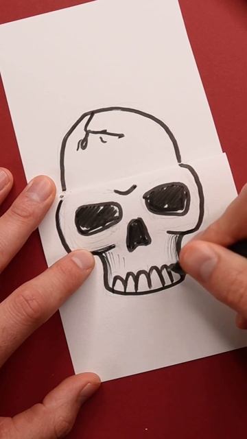 Drawing Halloween skull with surprise inside #halloween #skull #drawing #art #noob_to_pro #flipbook смотреть онлайн