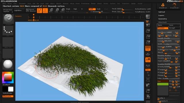 ZBrush 4R3 - FiberMesh Presets смотреть онлайн