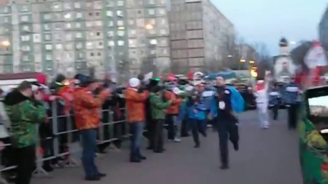 Эстафета олимпийского огня в Астрахани