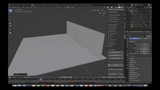 Explosion Tutorial in Blender 3d! : Adding debris fields utilizing the KHAOS add-on смотреть онлайн