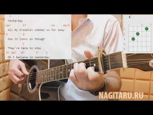 The Beatles — Yesterday. Аккорды в C и разбор песни под гитару
