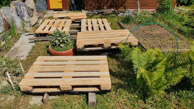 19. Наша дача. июль 2021 г. 1я часть. 19я серия. Дорожки из поддонов / паллет смотреть онлайн